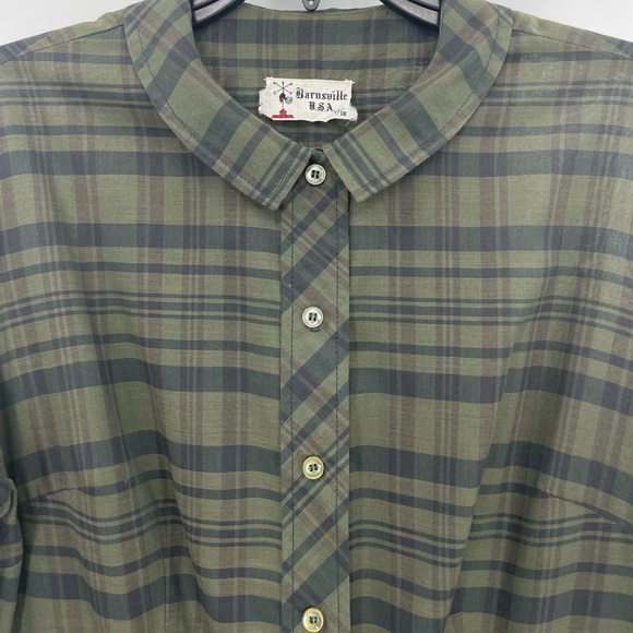 Vintage Barnsville USA Short Sleeve Plaid Shirt Dress Sz 17/18 - Picture 4 of 6